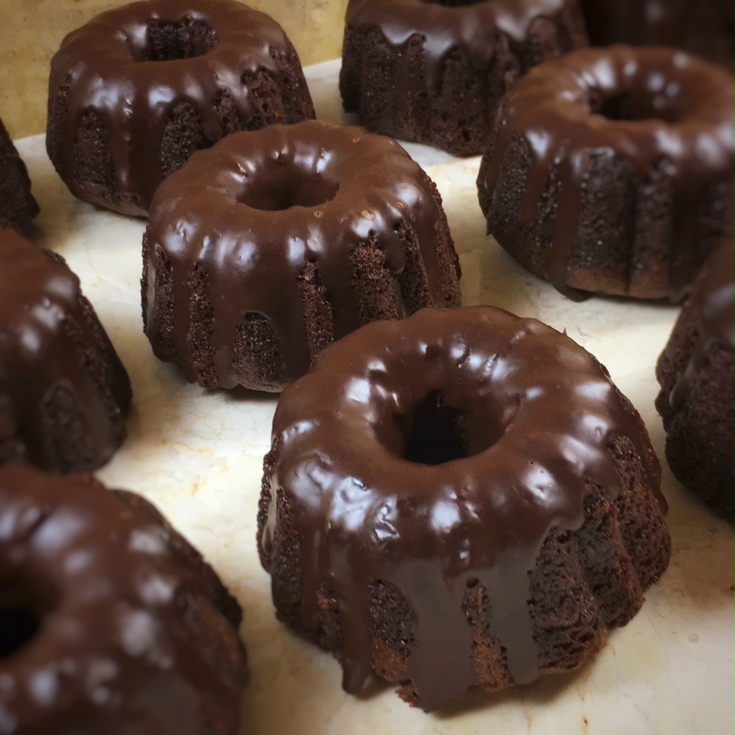 triple chocolate mini bundt