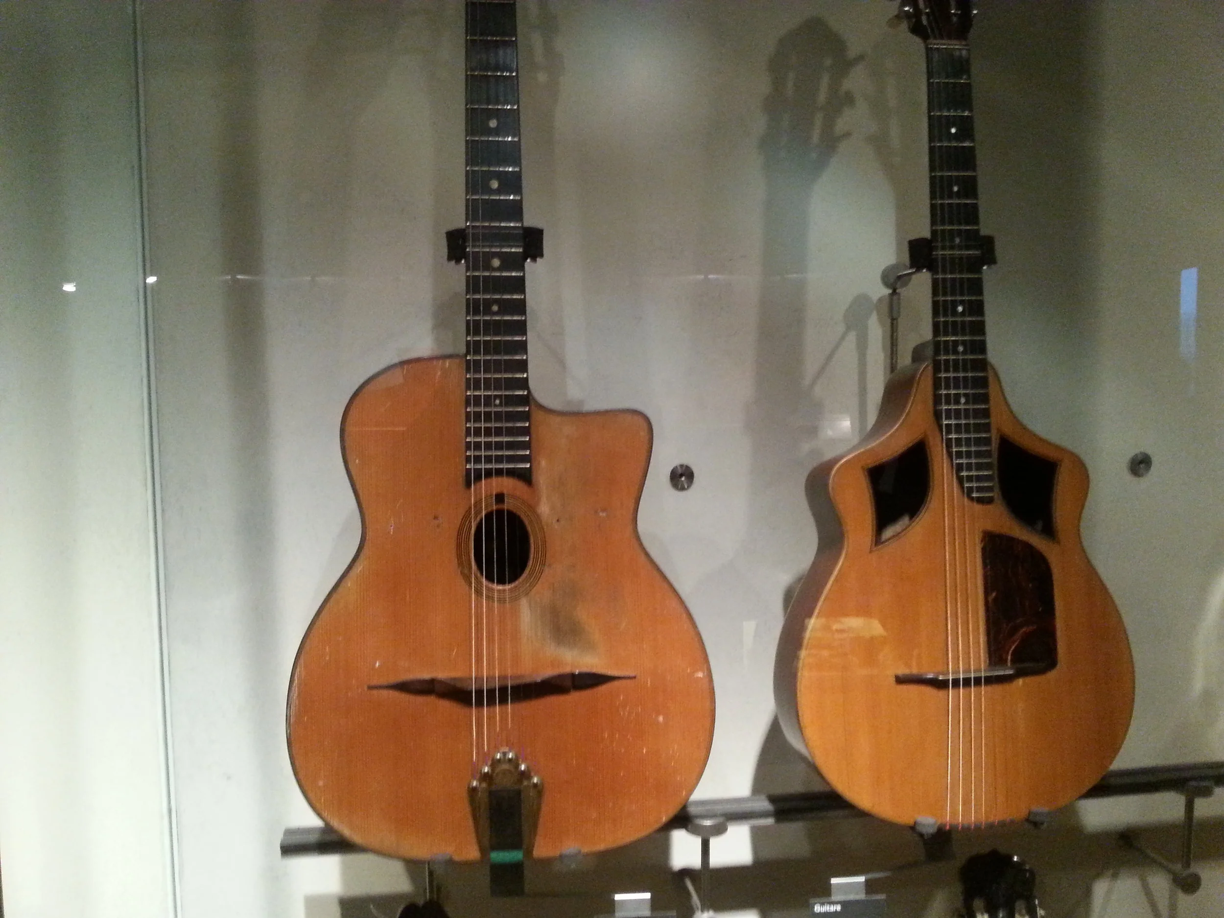 Here we see some cool Gipsy guitars!