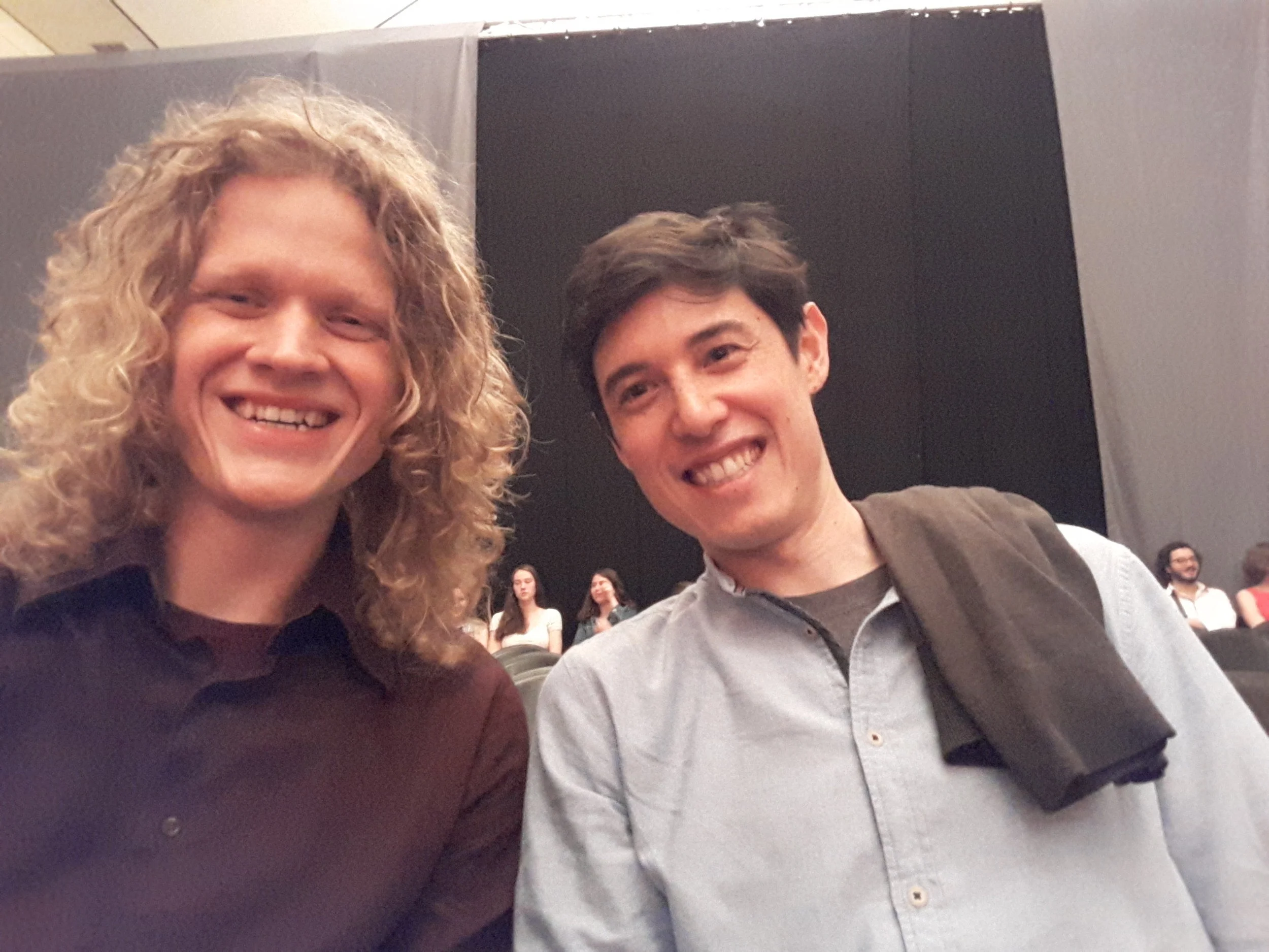 With fellow young American guitarbuilder Michael Cadiz.