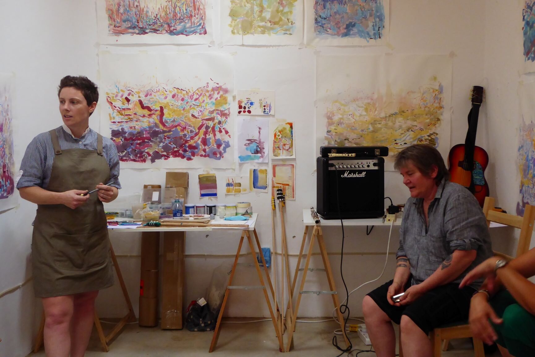 Discussing works in the studio 3  - small sized .JPG