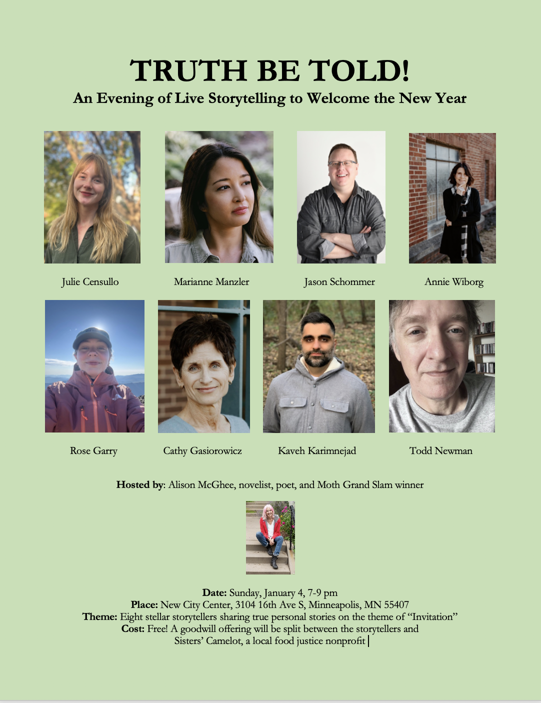 Truth Be Told! An Evening of Live Storytelling to Welcome the New Year