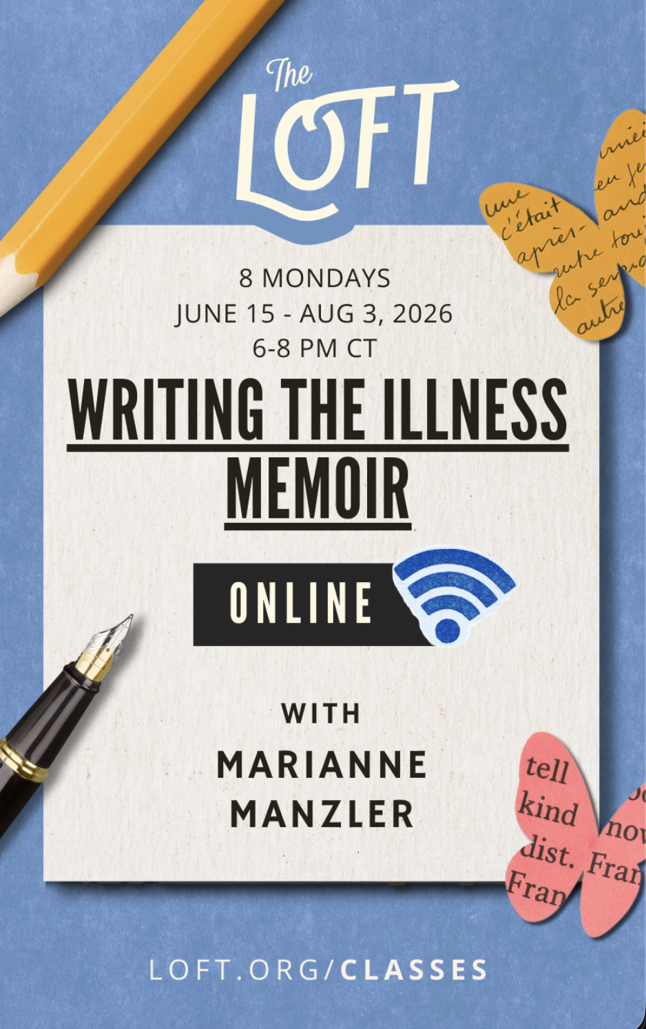 Writing the Illness Memoir: A Diversifying Writers Class (Online) 