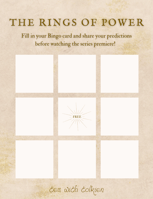 Rings of Power Bingo Cards (Free Printable & Social Media