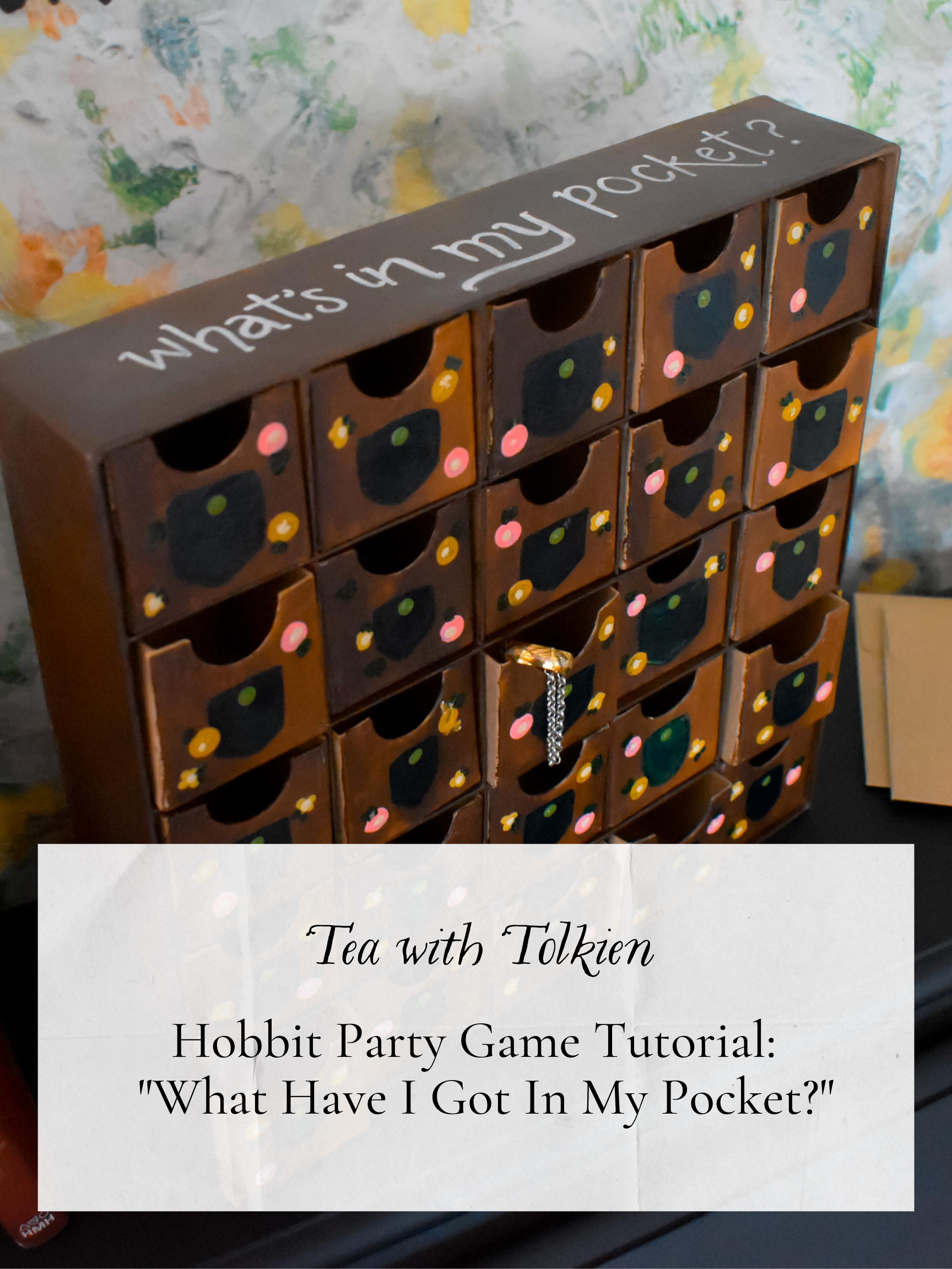 What Have I Got In My Pocket A Hobbit Party Game Tea With Tolkien