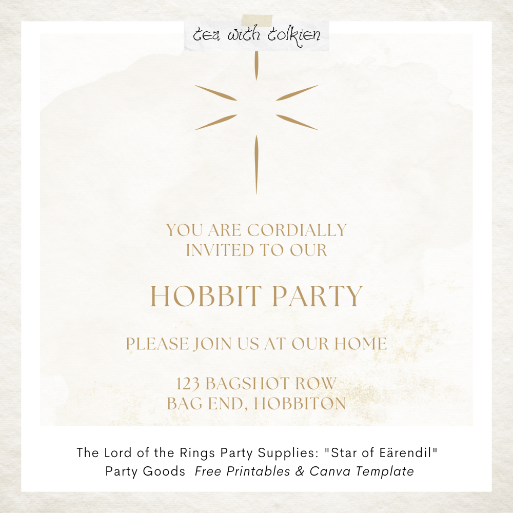 The Lord of the Rings Party Supplies: “Star of Eärendil” Party Goods (Free  Printables & Canva Template) — Tea with Tolkien
