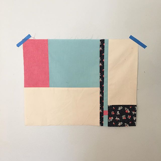 working on a new quilt; improvisation feels like a relief after all the half square triangles I&rsquo;ve been making. I&rsquo;m trying to find a way to make improvisational quilts more quickly, without questioning every single decision. I&rsquo;m hop