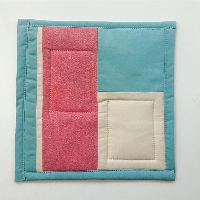 hi this is so far from perfect and yet it is my favorite thing I&rsquo;ve made in awhile. potholder from scraps, lined with a towel and quilt batting.
.
.
.
.
#handmade #handmadeisbetter #recycled #upcycled #reducereuserecycle #salvaged #madeinmn #mn