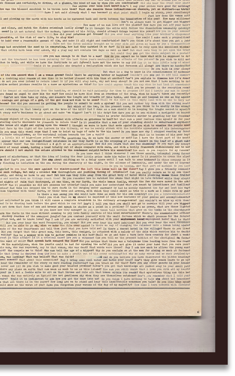 Case Simmons, Simmons & Burke, Score Collage Poem #2, SMMoA, Santa Monica Museum of Art, Digital Collage, Digital Art, Case Simmons Art, Text Art, Font Art, Typewriter Art, Photoshop Collage, Livrivox, Fiction Art, Internet Archive