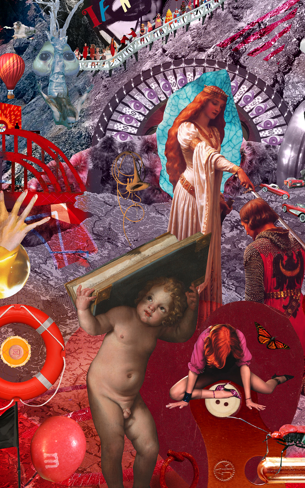 Case Simmons, Simmons & Burke, If Not Summer #1, Kohn Gallery, Hieronymus Bosch, Lightjet Print, Digital Collage, Digital Art, Photoshop Collage, Contemporary Collage, Case Simmons Art, Case Simmons Artist, Collage Fine Art, Hyper Collage, Future Collage