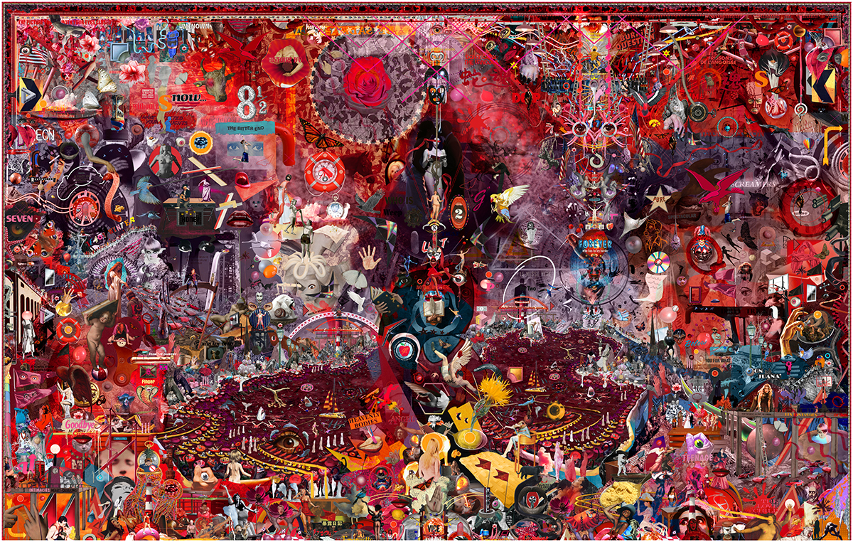 Case Simmons, Simmons & Burke, If Not Summer #1, Kohn Gallery, Hieronymus Bosch, Lightjet Print, Digital Collage, Digital Art, Photoshop Collage, Contemporary Collage, Case Simmons Art, Case Simmons Artist, Collage Fine Art, Hyper Collage, Future Collage
