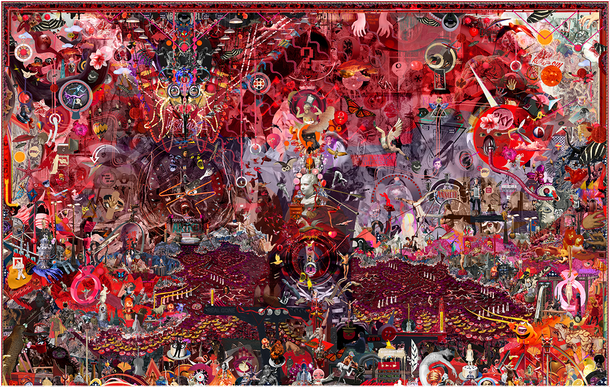 Case Simmons, Simmons & Burke, If Not Summer #3, Kohn Gallery, Hieronymus Bosch, Lightjet Print, Digital Collage, Digital Art, Photoshop Collage, Contemporary Collage, Case Simmons Art, Case Simmons Artist, Collage Fine Art, Hyper Collage, Future Collage, Digital Landscape