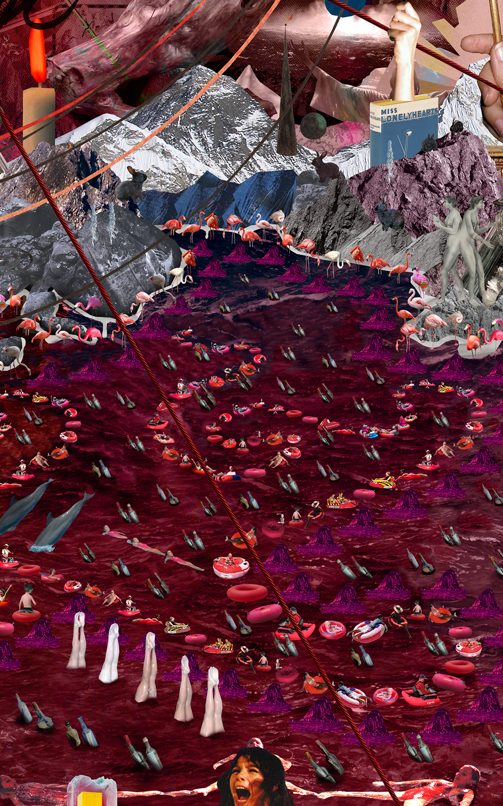 Case Simmons, Simmons & Burke, If Not Summer #3, Kohn Gallery, Hieronymus Bosch, Lightjet Print, Digital Collage, Digital Art, Photoshop Collage, Contemporary Collage, Case Simmons Art, Case Simmons Artist, Collage Fine Art, Hyper Collage, Future Collage, Digital Landscape