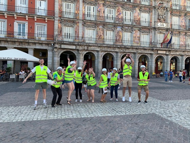 2019 Fellows pose in the historic Plaza Mayor in Madrid.