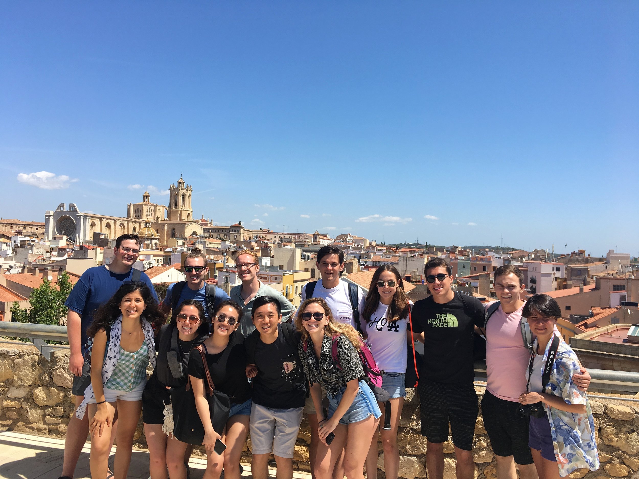 2019 Madrid Fellows enjoy the view of historic Toledo from the Mirador del Valle lookout on a weekend excursion.