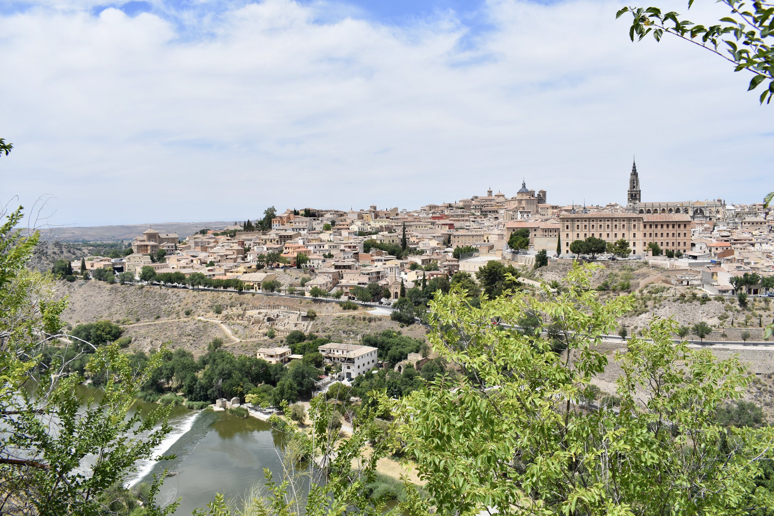 El rio Tajo snakes around historic Toledo, making a beautiful destination for weekend excursions from Madrid.