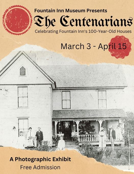 Fountain Inn Museum gallery exhibit on the city's oldest homes
