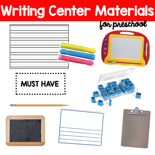 Writing Center in Preschool