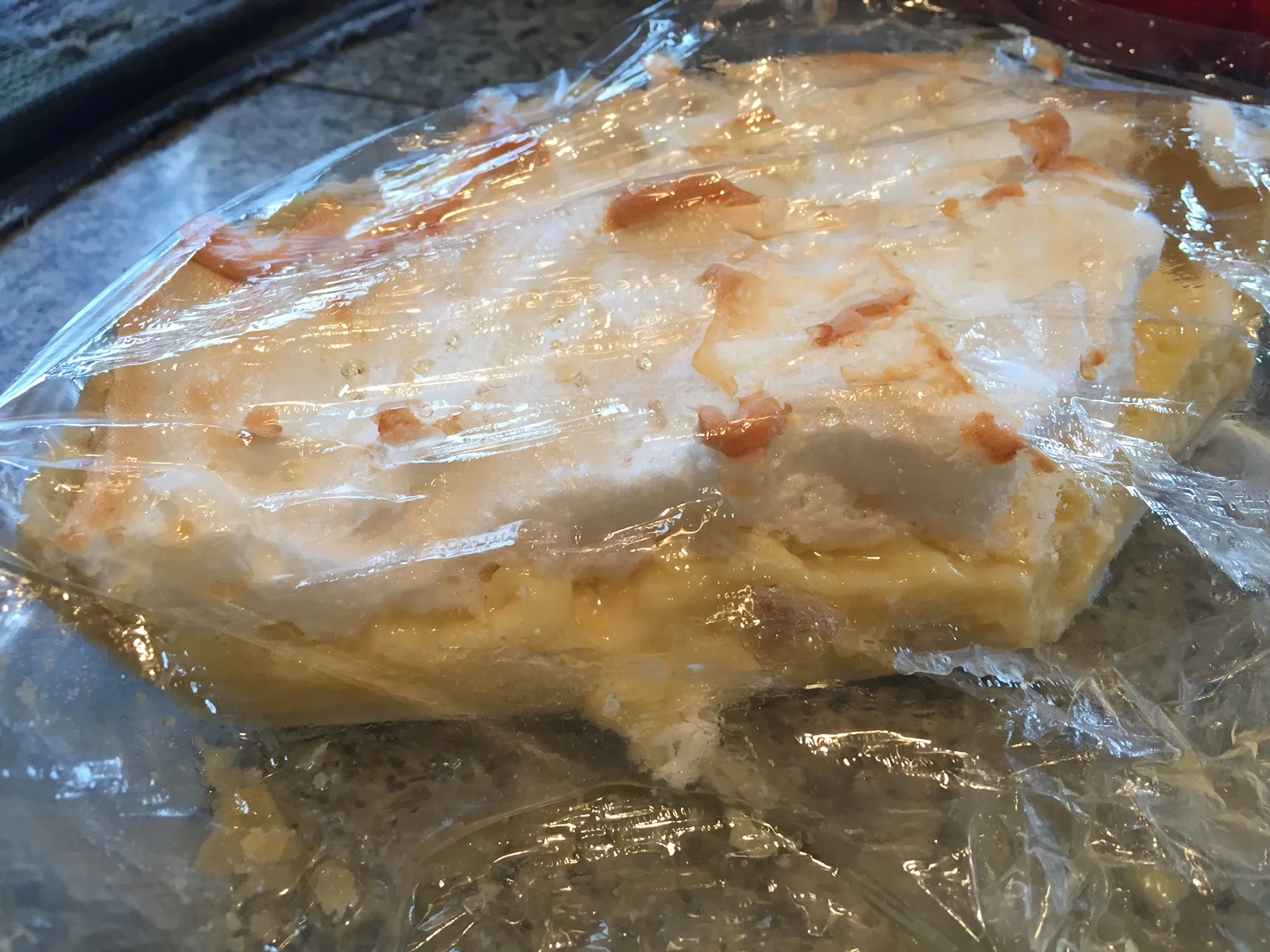 Granted, it's looking a little the worse for wear after plastic wrap and a night in the fridge.