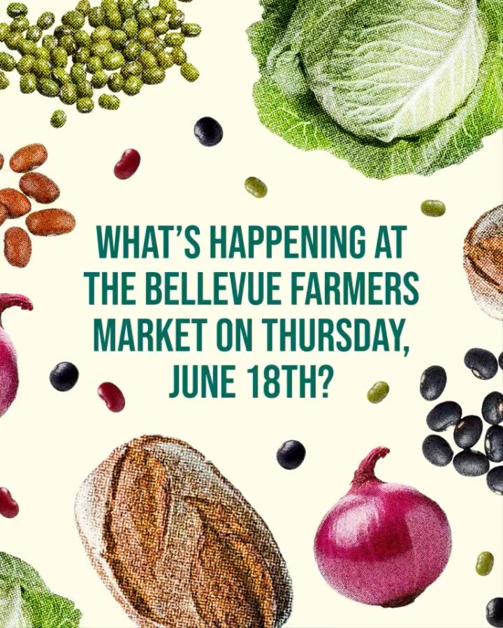 Hi! A sneak peak of what&rsquo;s going on this Thursday, June 18th, at the Bellevue Farmers Market from 3:00 - 7:30 👀 We&rsquo;re showing appreciation to our vendor, Wendy Simply Cooks, and sponsor, Family Best Care 🌞 Swipe to get to know more abou