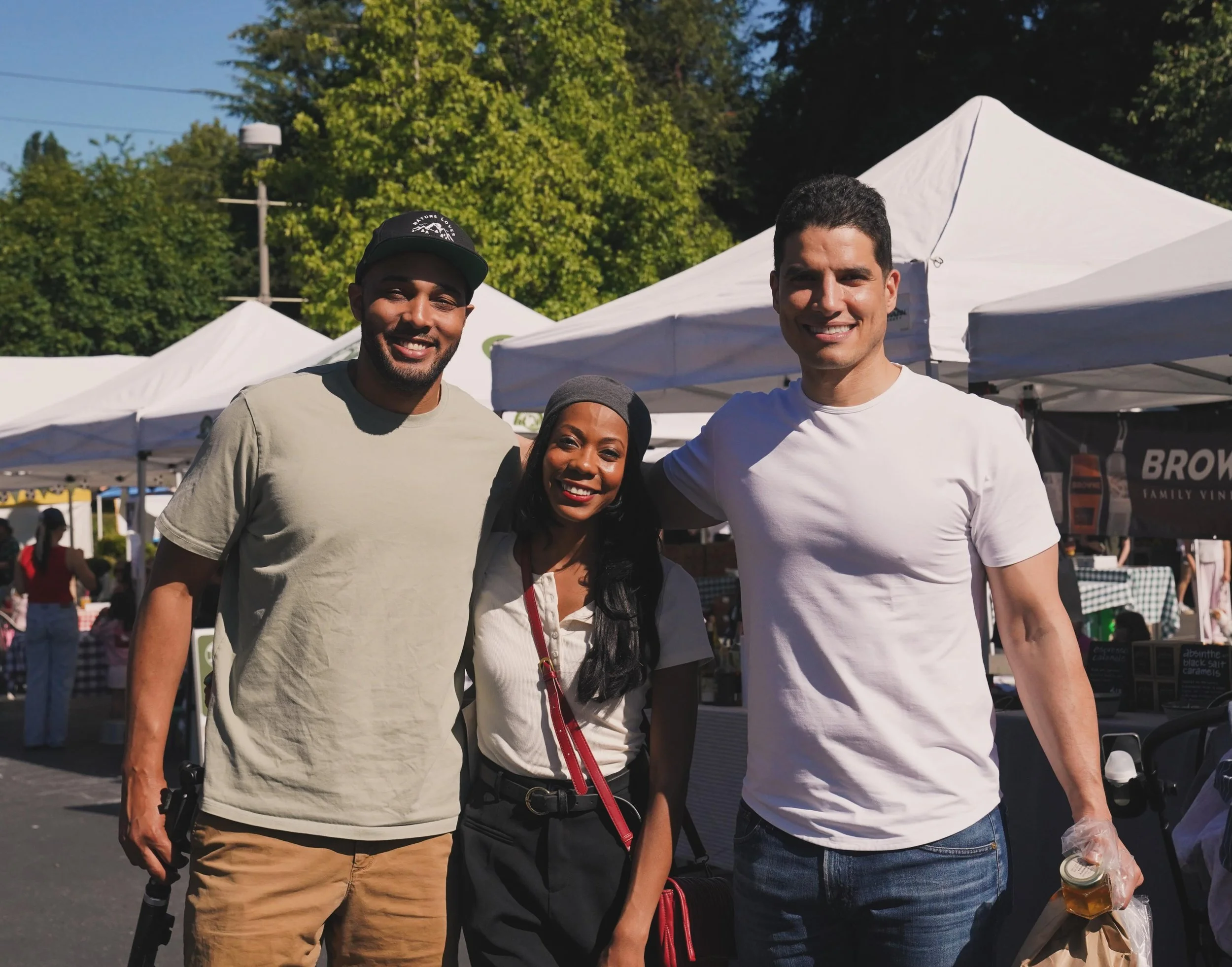 A lot can happen on a Thursday afternoon at the Bellevue Farmers Market.

Pictured here are Mayor Mo Malakoutian with Anthony and Marley Love of @lovetwb. Mayor Mo is a busy guy, so we&rsquo;re always pleased when he takes time to stop by the market,