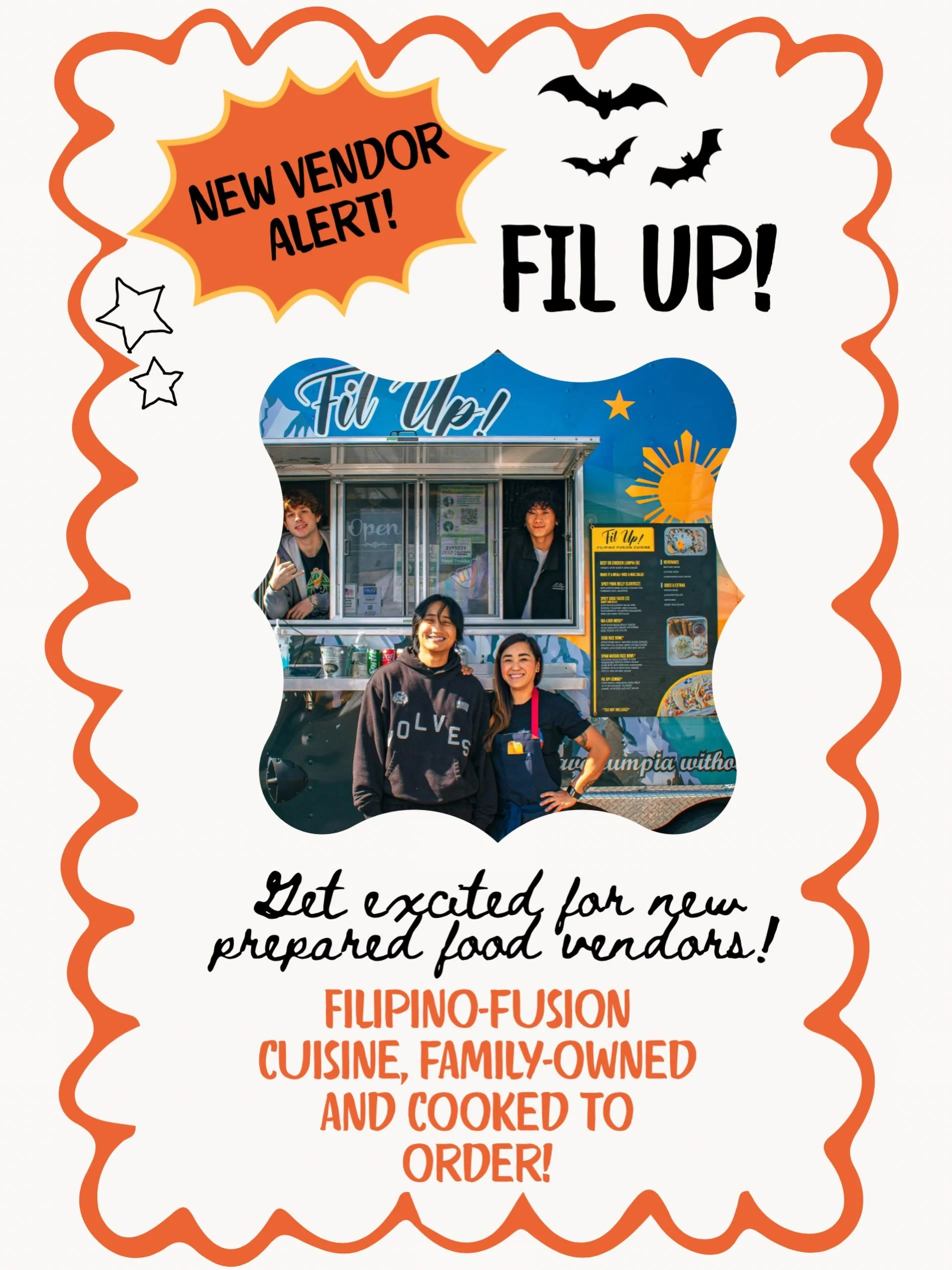 🎃🍽️ We&rsquo;re welcoming an assortment of new prepared food vendors to our market this fall! 🍽️🎃

@fil.upfoodtruck will be joining us from 10a-3p on Oct 31st and Nov 21st, offering Filipino-fusion deliciousness! 

📍1717 Bellevue Way NE