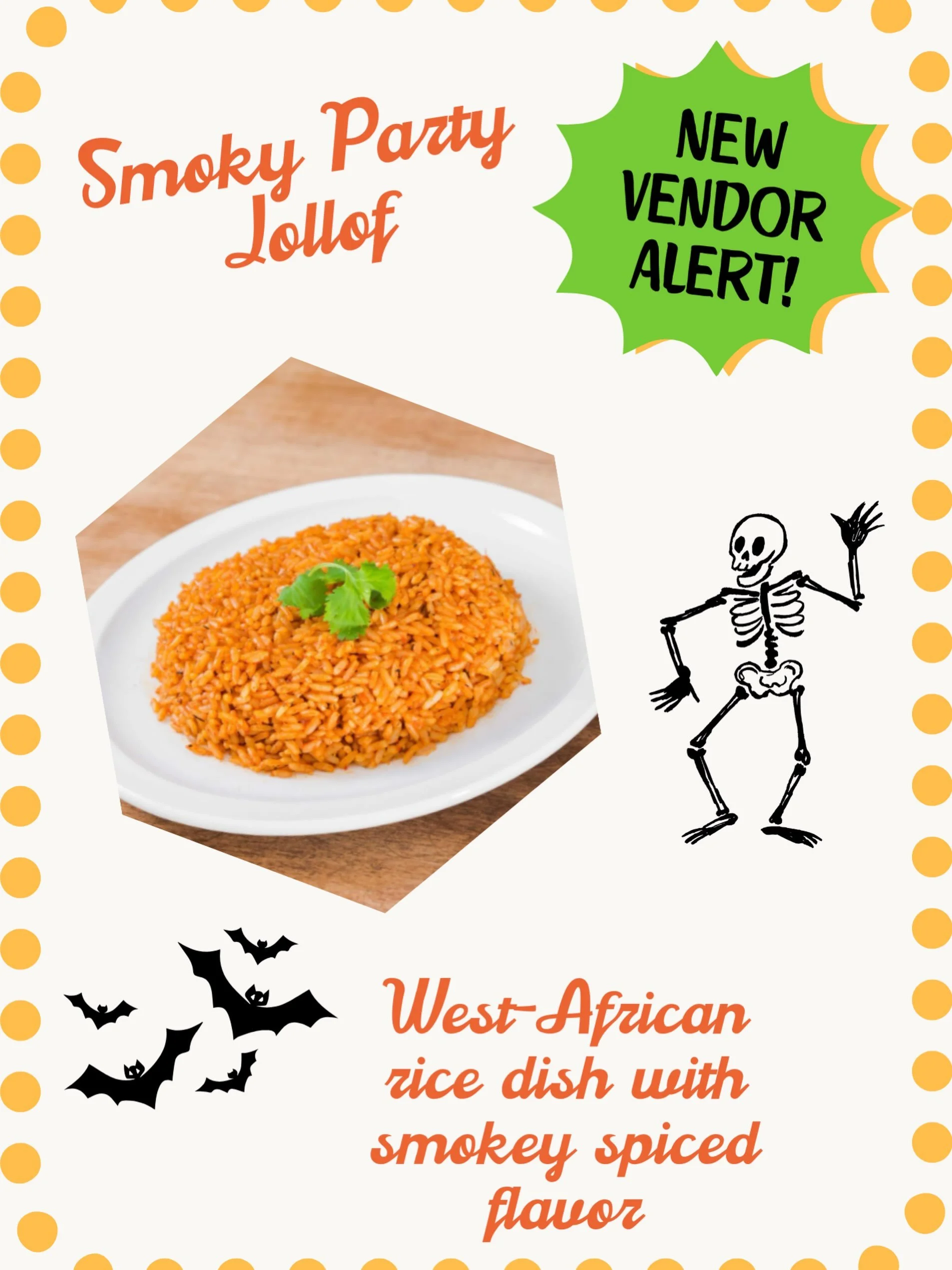 🔥🍚 New vendor alert! @eatspj is bringing the undisputed champion of West African cuisine to the market: smoky party jollof.

Traditionally cooked over an open wood fire for weddings and big celebrations, party jollof gets its signature smoky flavor