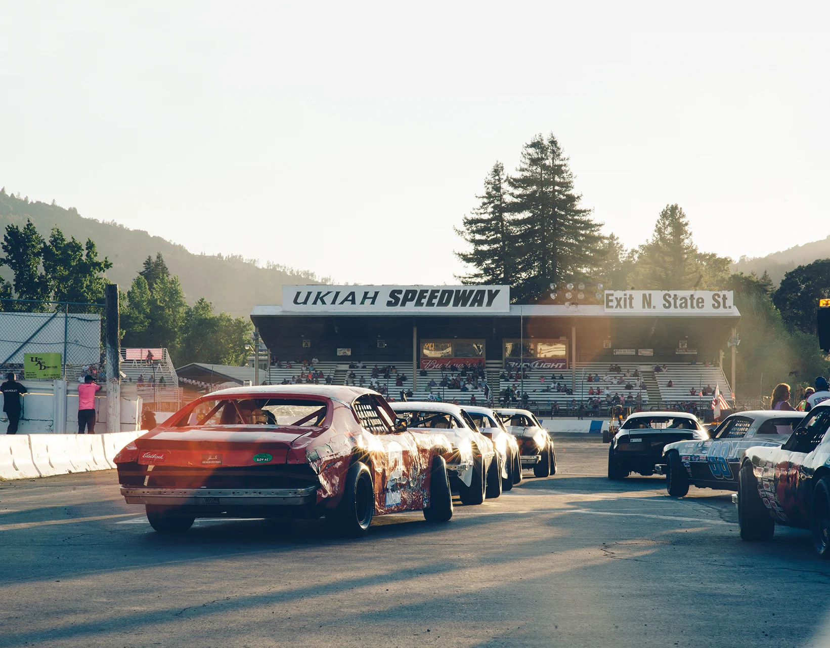 Bombers in the staging area at Ukiah.
