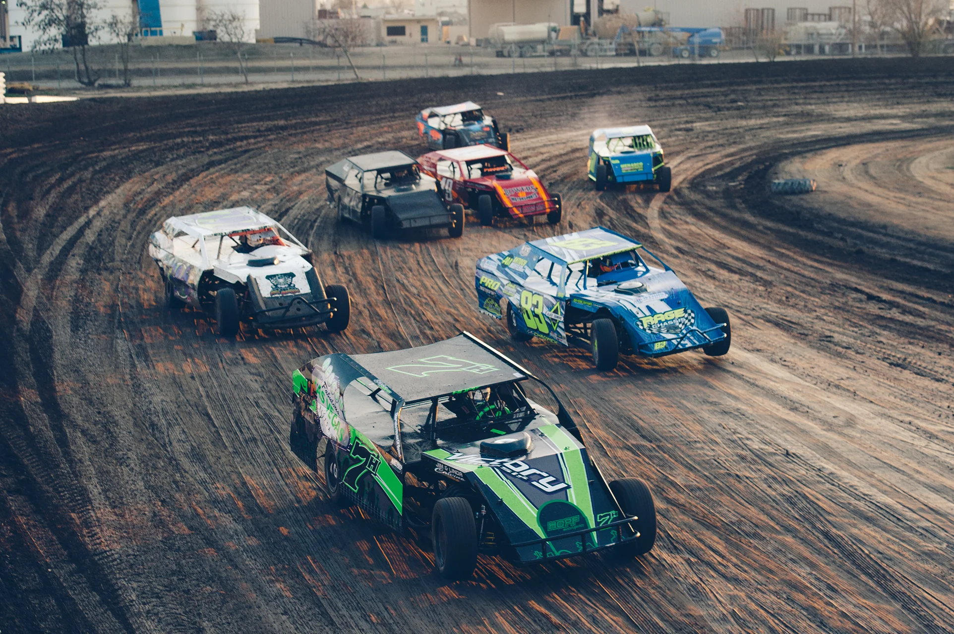 Sport Mods duel on Chowchilla’s backstretch.
