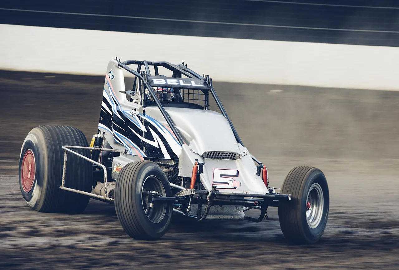 Angelique Bell at Calistoga Speedway, 2015. The landmark half-mile dirt track is one of her favorites.