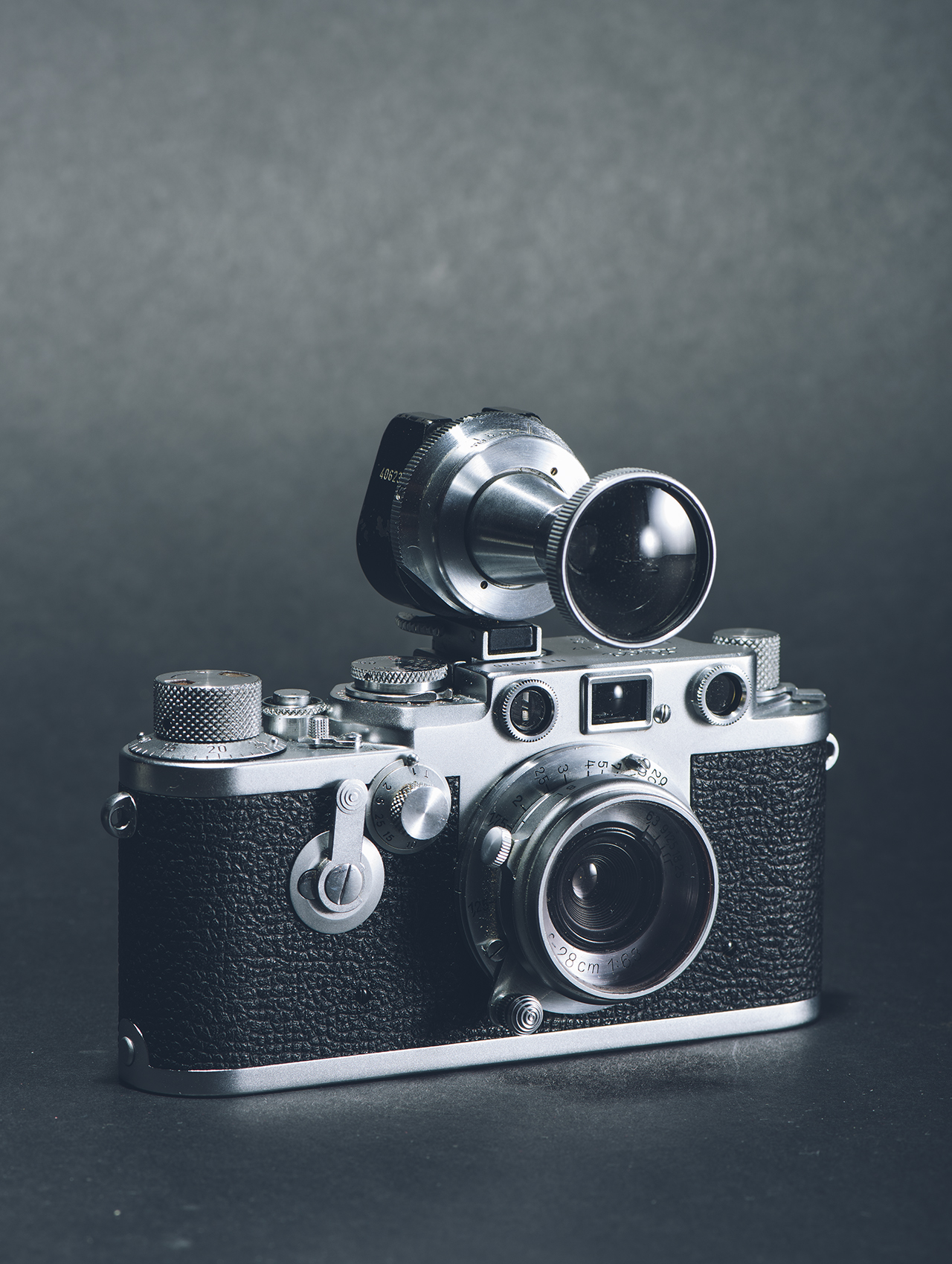 Leica freakout! 1953 Leica lllf red dial self timer with a 6.3/2.8cm HEKTOR lens. 