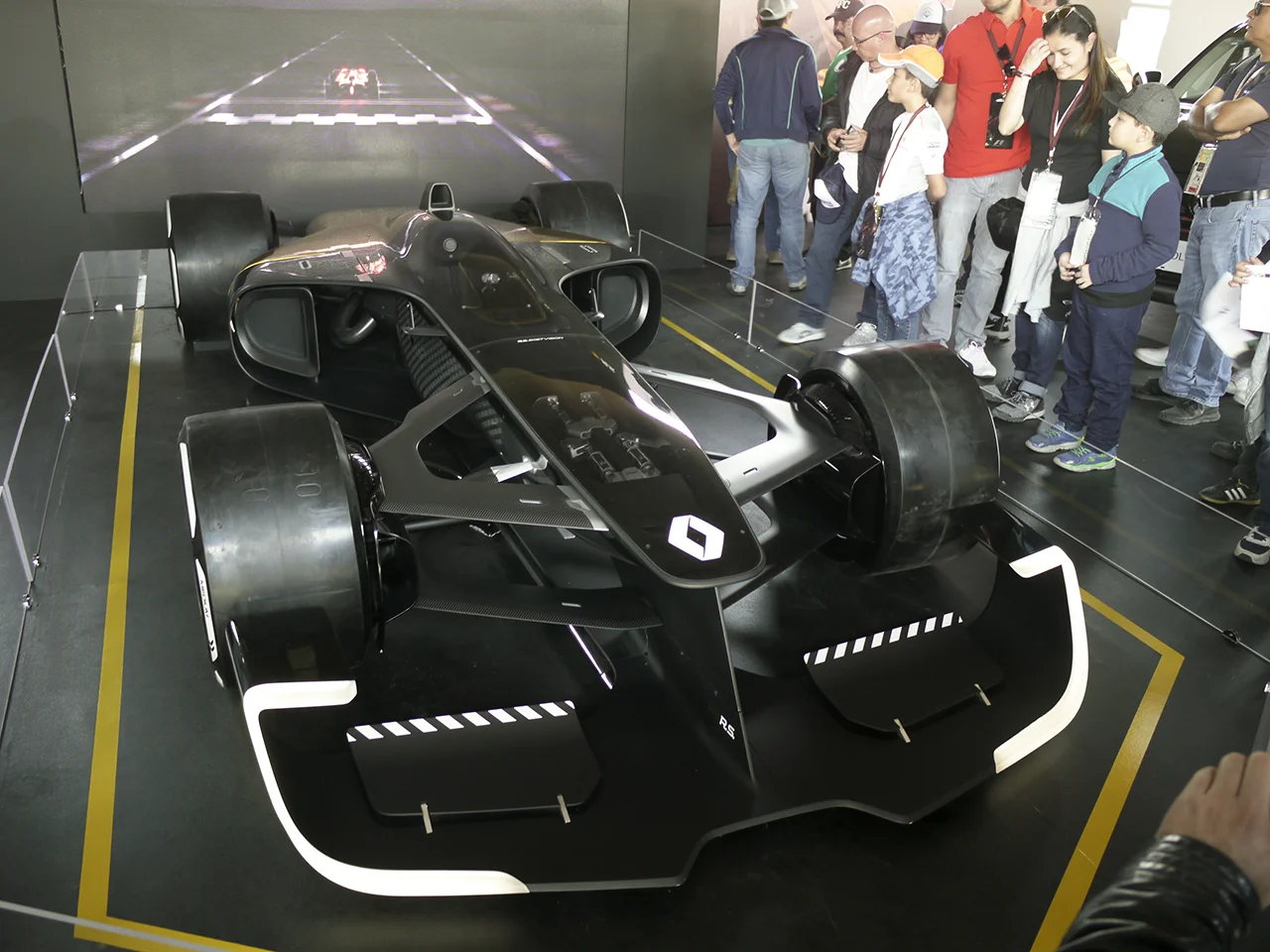 Very popular Renault concept race car in the Fan Zone.