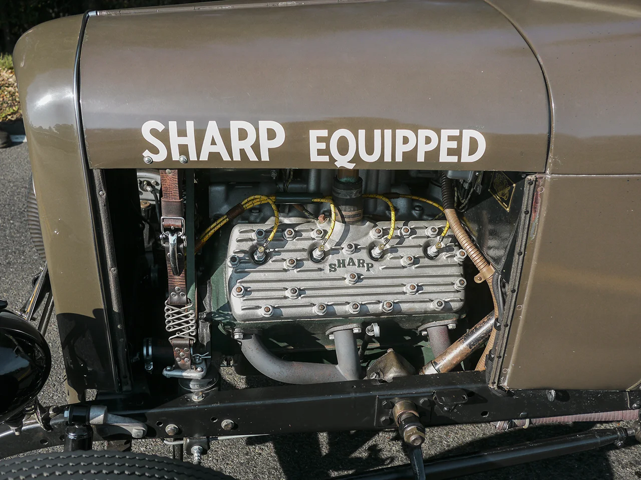 Engine detail of Luke's roadster.