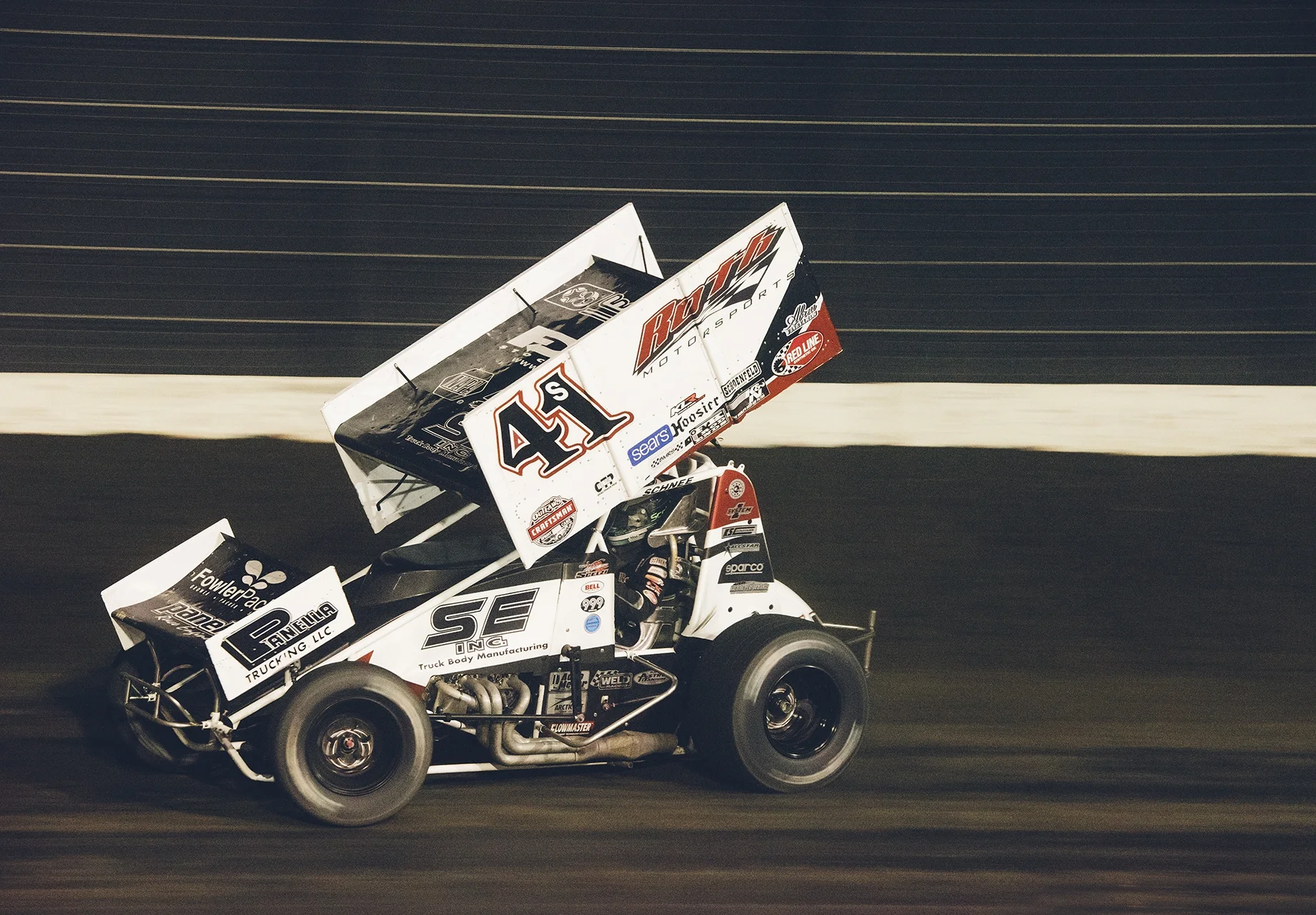 Driving the family car, Giovanni at Calistoga Speedway, September 2018, finished fifth in the World of Outlaws race.