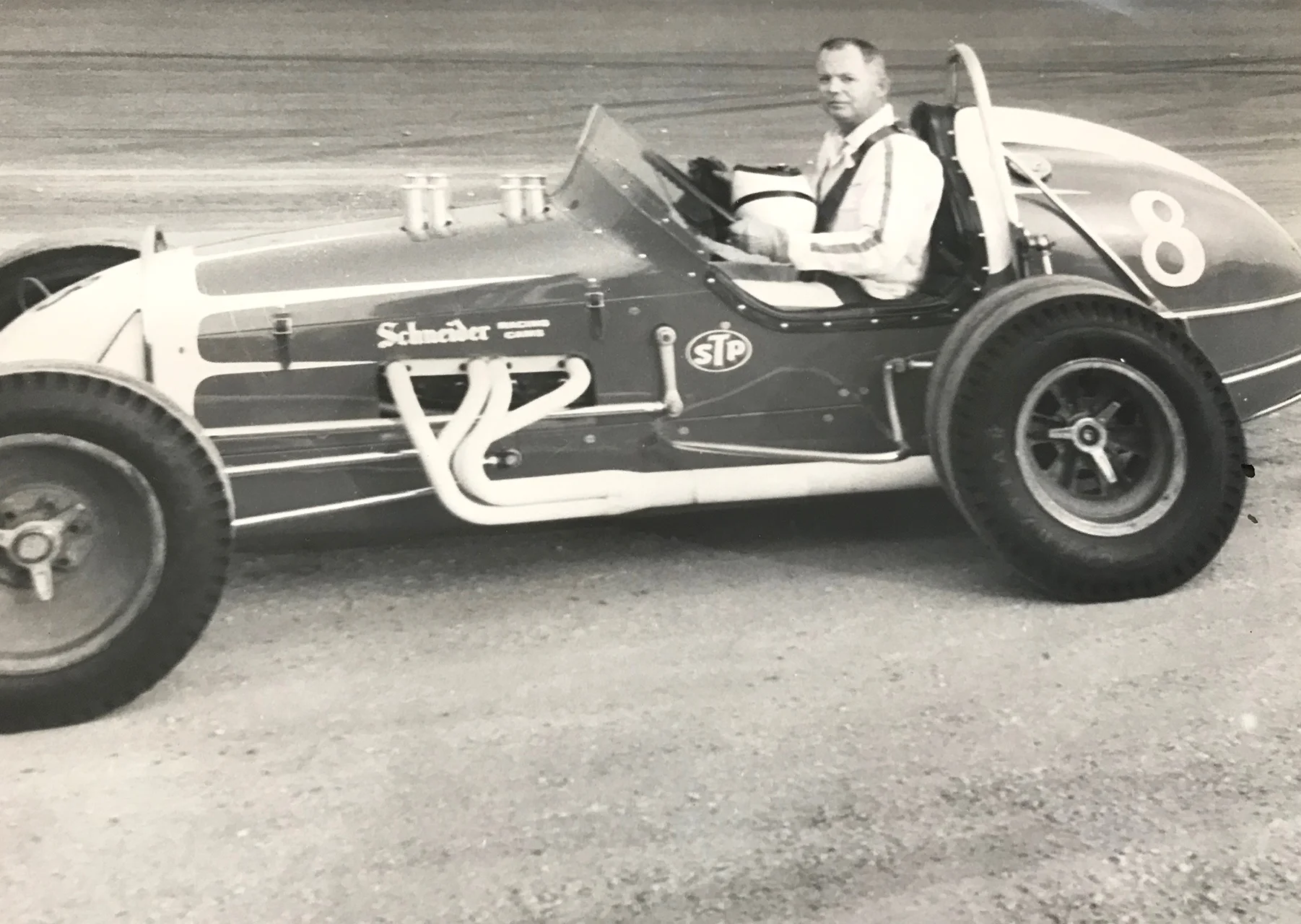 Hall of Fame builder Granvel “Hank” Henry was also a driver. Henry was killed in a race crash in ’68. He was 42. (Oskie archive)