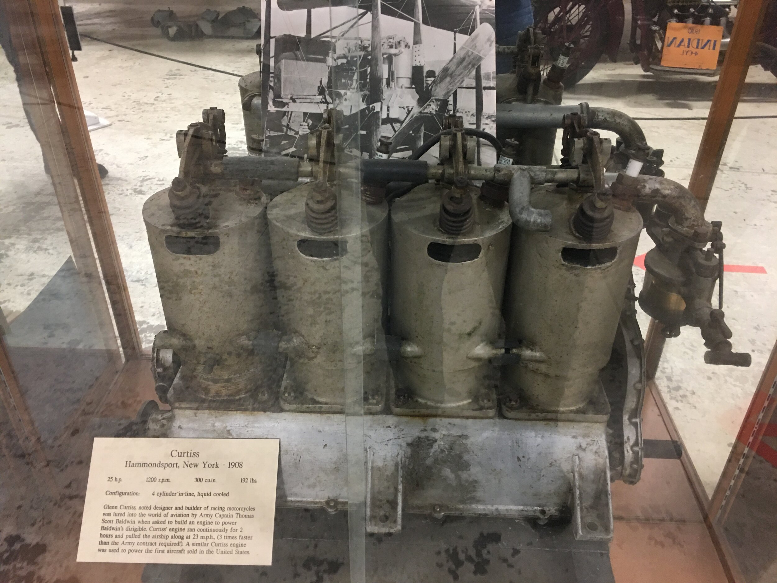  Not a radial but one of the earliest aircraft engines: The 1908 Curtiss water cooled four. 