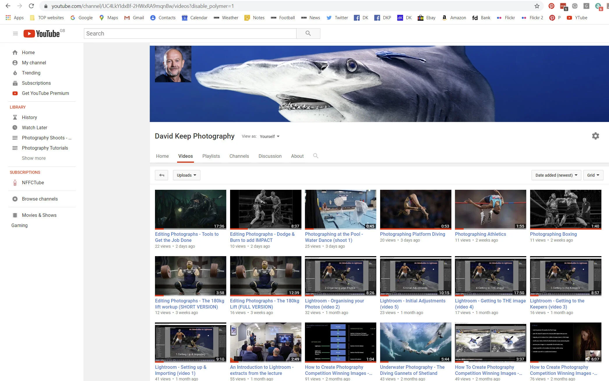 David Keep Photography YouTube Channel