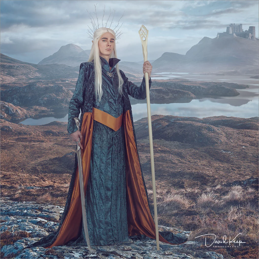 Thranduil - shot in the studio last year &amp; inserted into a landscape from Asynt, Scotland (castle from France)