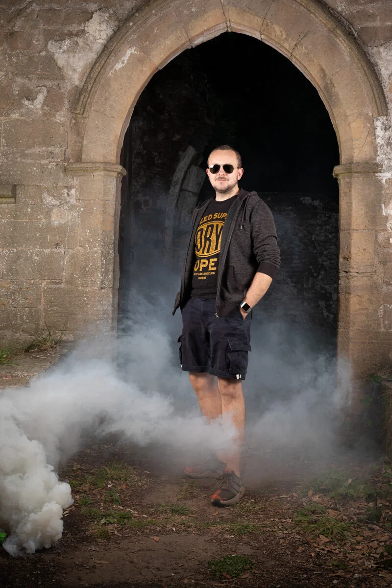 Matt stands in as Thranduil on our recce shoot  last night