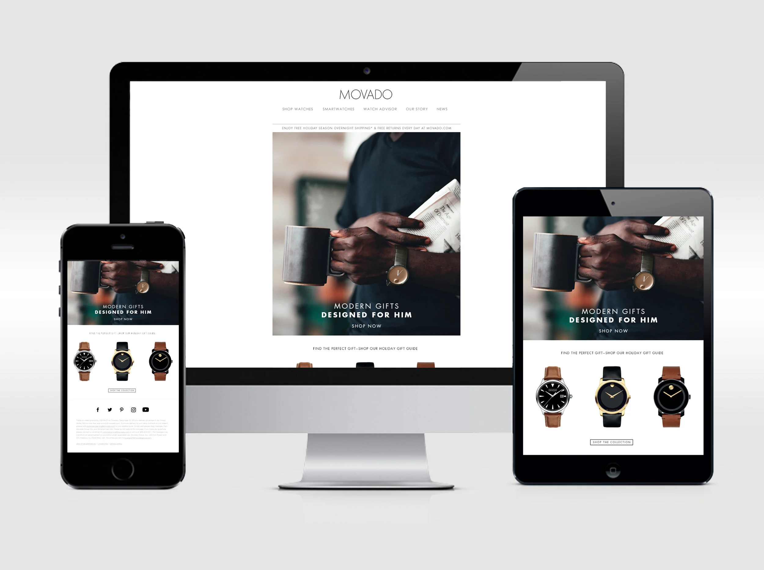 Men's Holiday Email Blast Creative