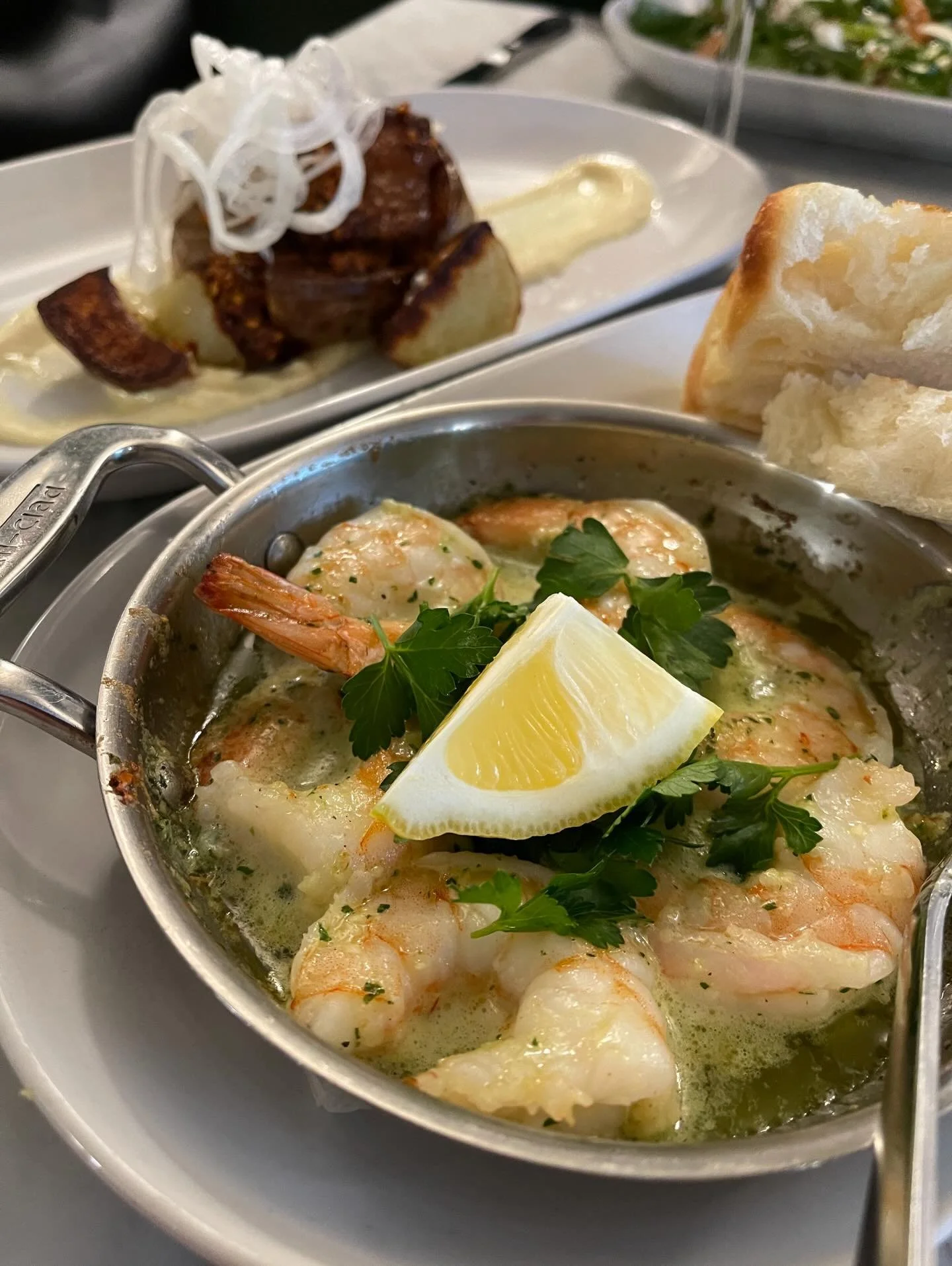 My newest favorite restaurant obsession. I give to you Hearth &amp; Table in Lincoln City. 

Prefunk&rsquo;d the sunset with salad, potatoes and shrimp. We got our hearth pizza and a bottle of wine to-go just in time to watch the sky show from our ho