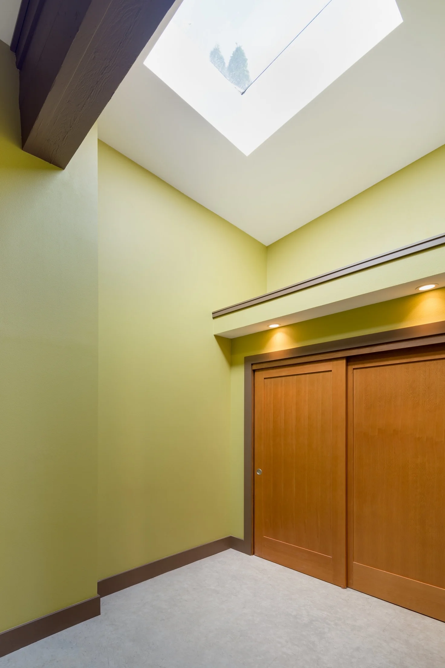 Skylight casting diffuse light into a space (from our gas station conversion project)
