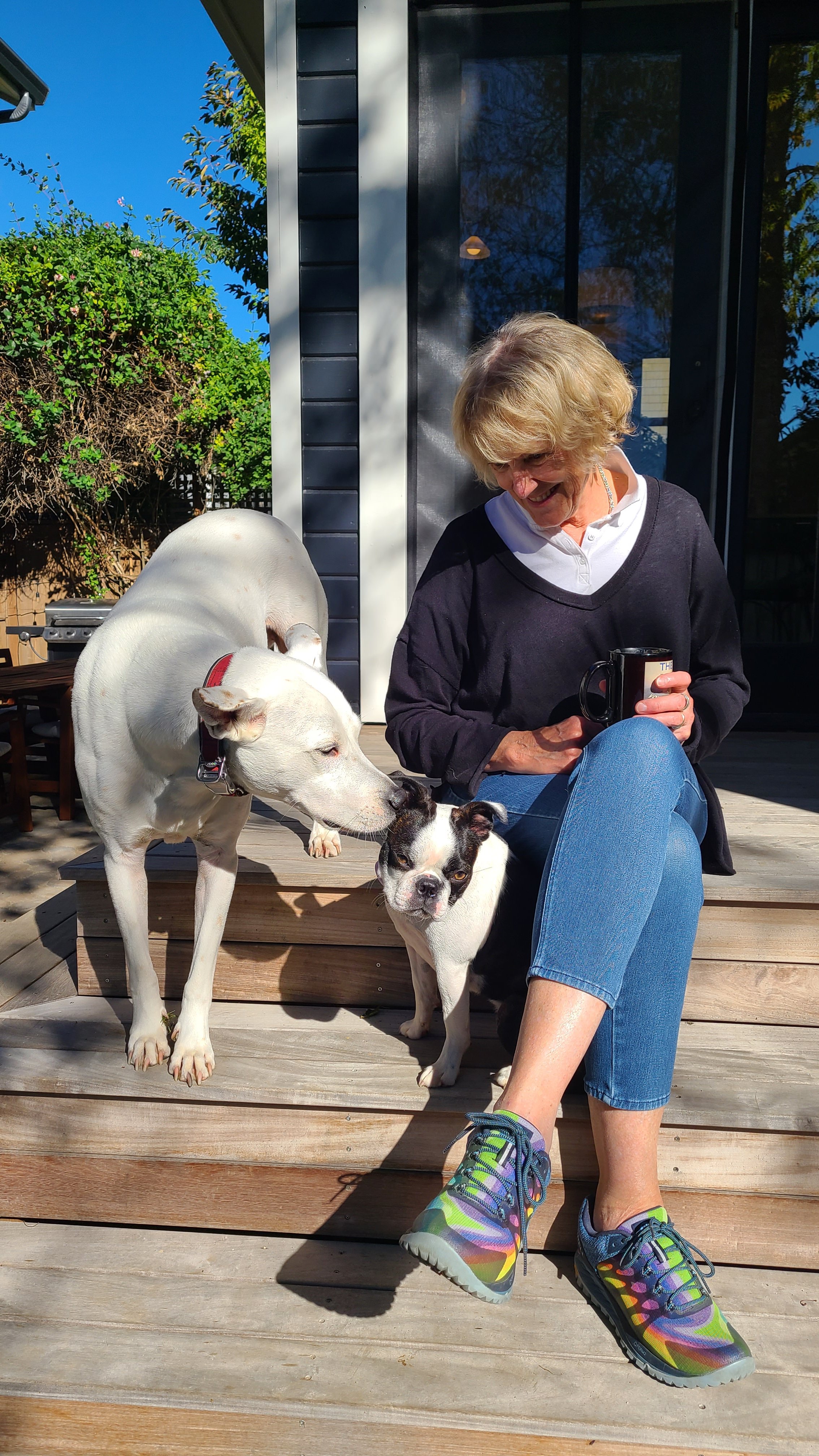 Our client and our office dog Marvin