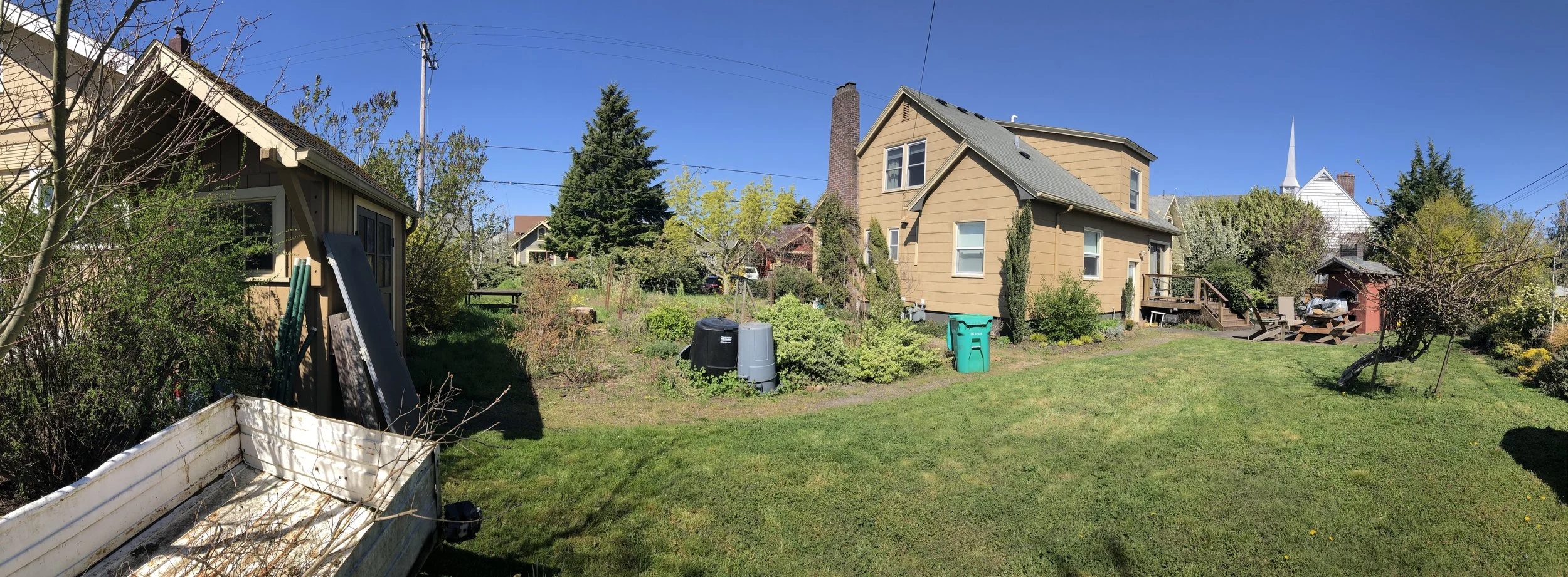Garden before the new build. We built three new units, over 3000 square feet in this garden.