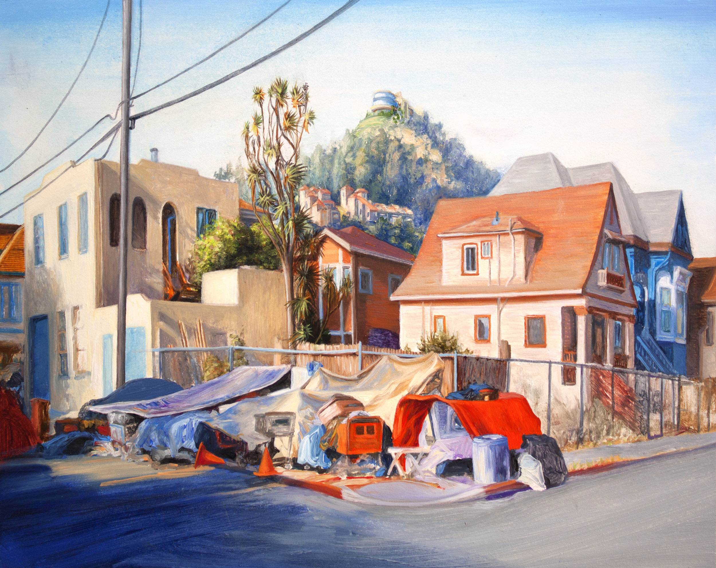  Oakland Landscape Study #1  8" x 10"  Oil on Panel  2016 