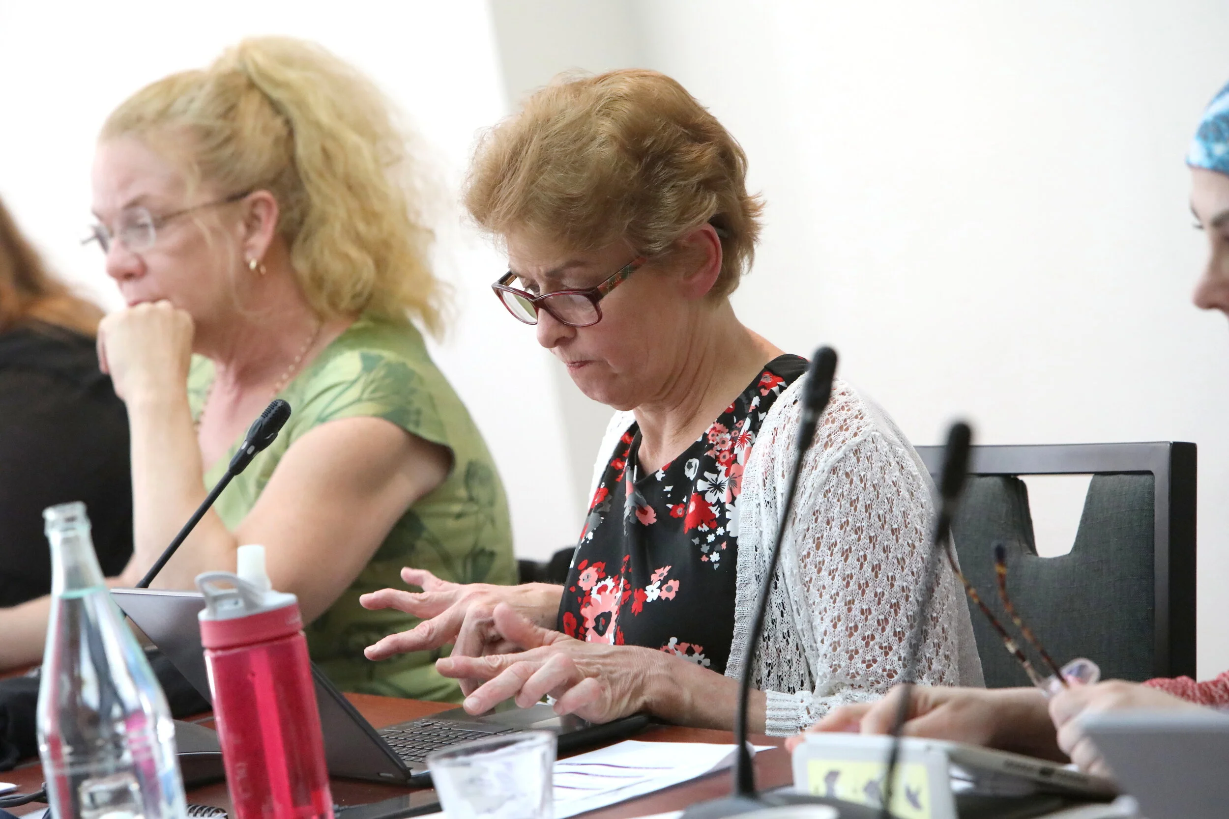 Council members in discussion during meeting