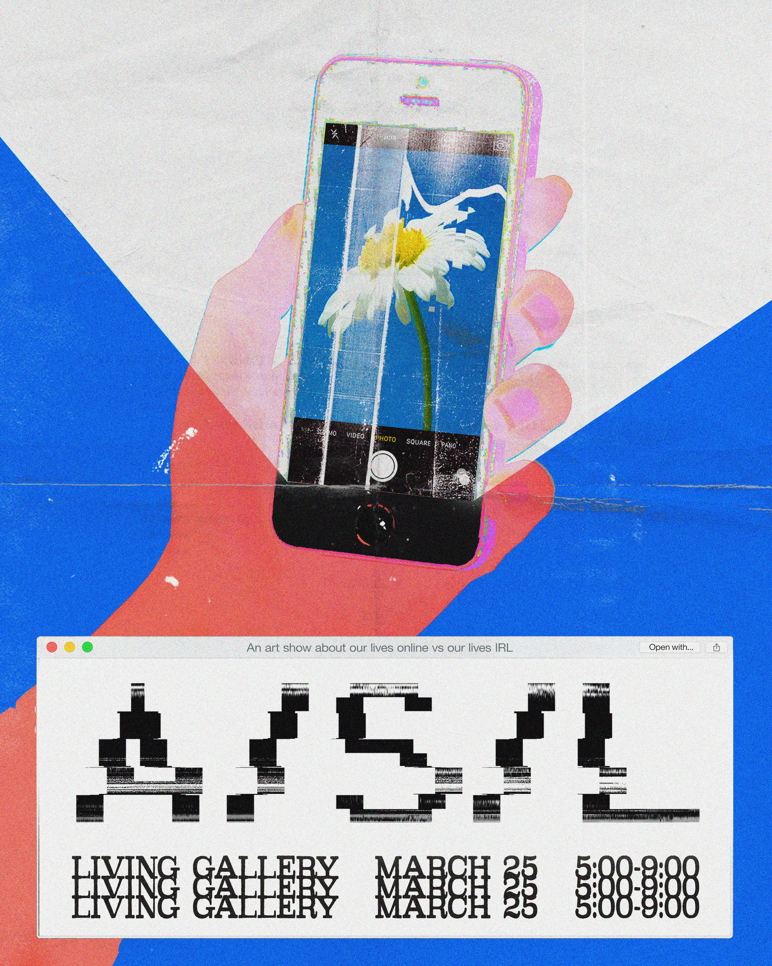 Flyer for local art show