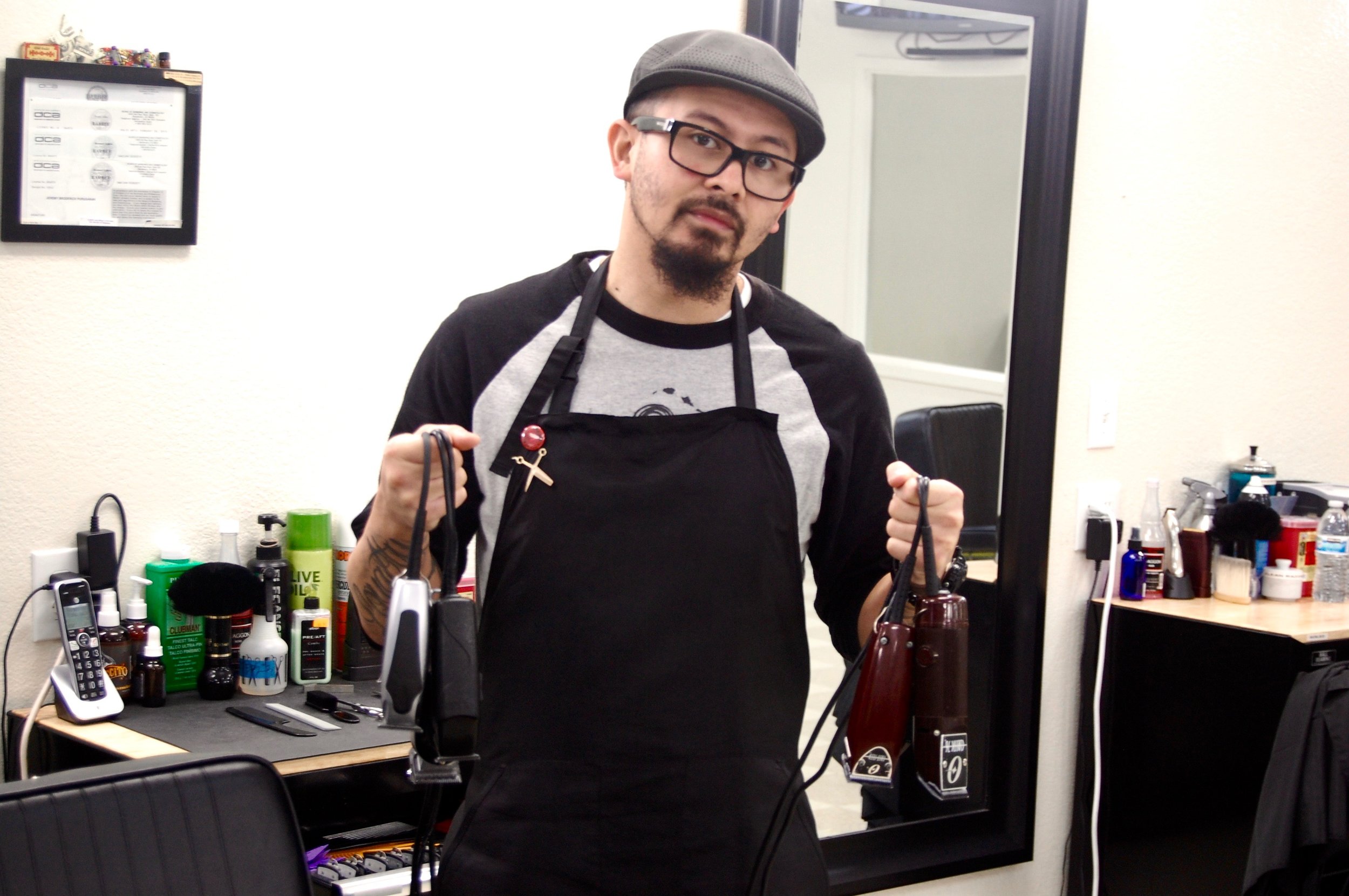 Jeremy at Hall of Fame Barber Shop, Vallejo