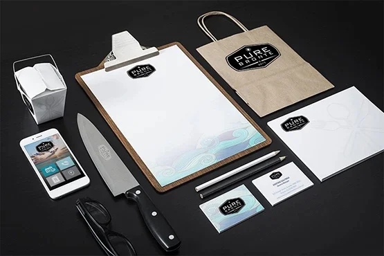 Logo, packaging, stationary and other collateral were created to support the new brand. 