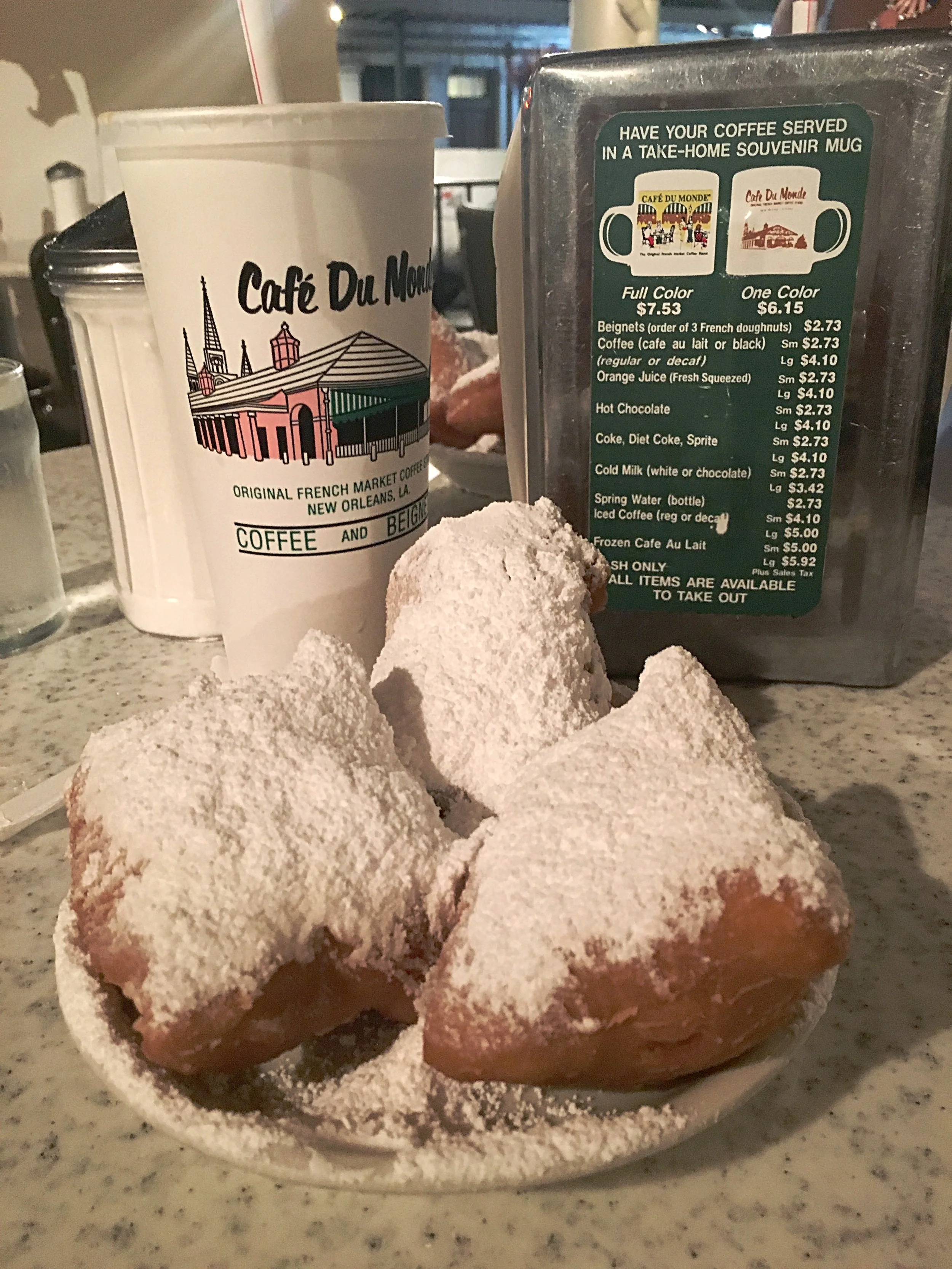 Late Night Beignets at Cafe Du Monde—New Orleans, LA