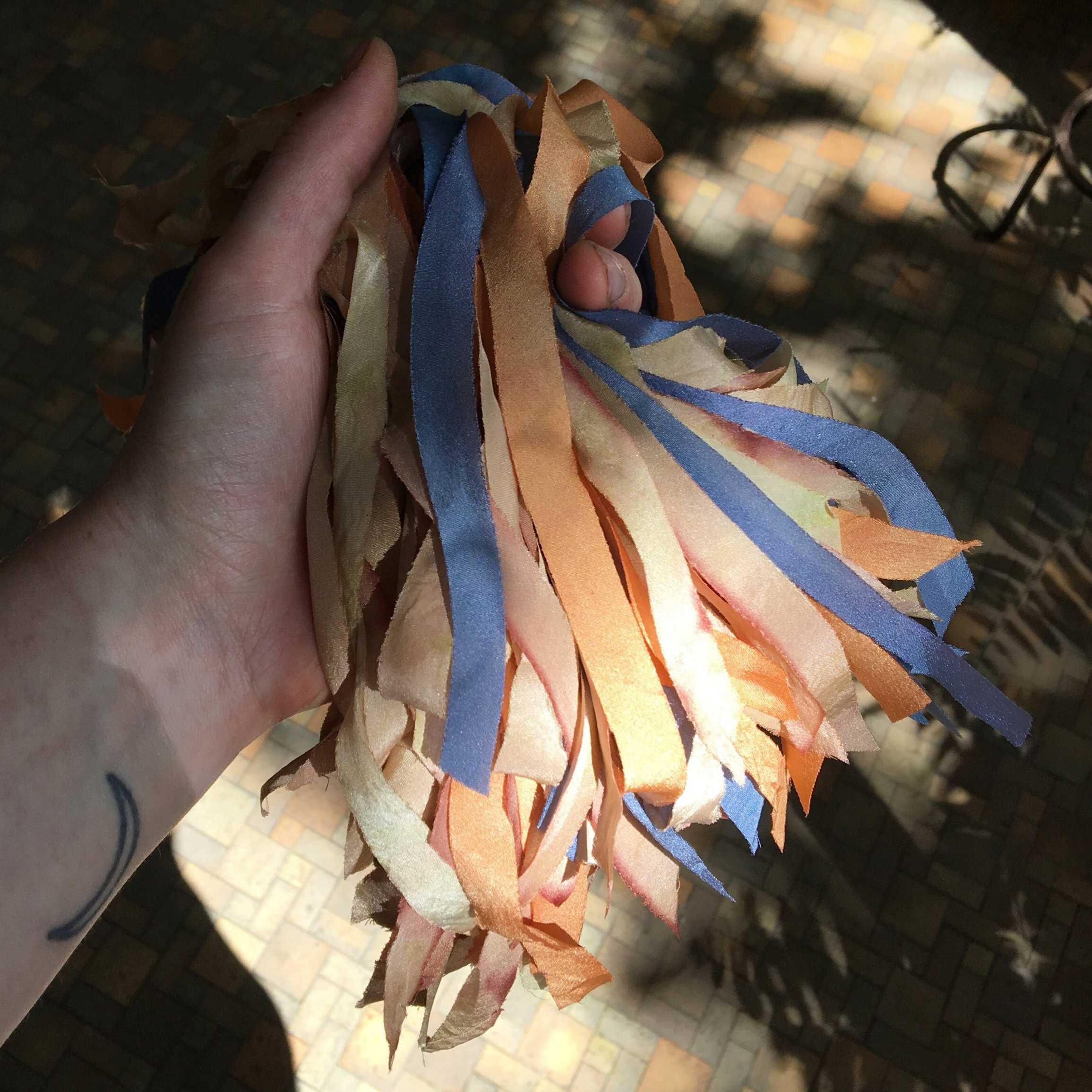 botanically dyed ribbon for Fern Croft weddings